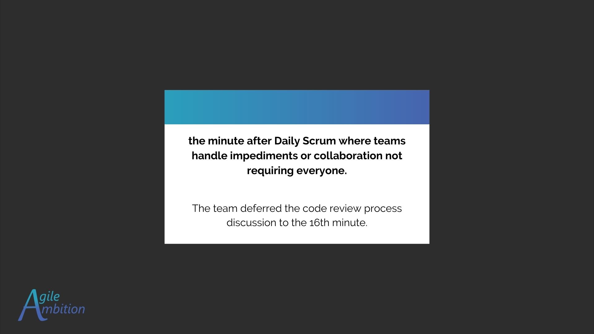 Back of the vocabulary card for 16th minute