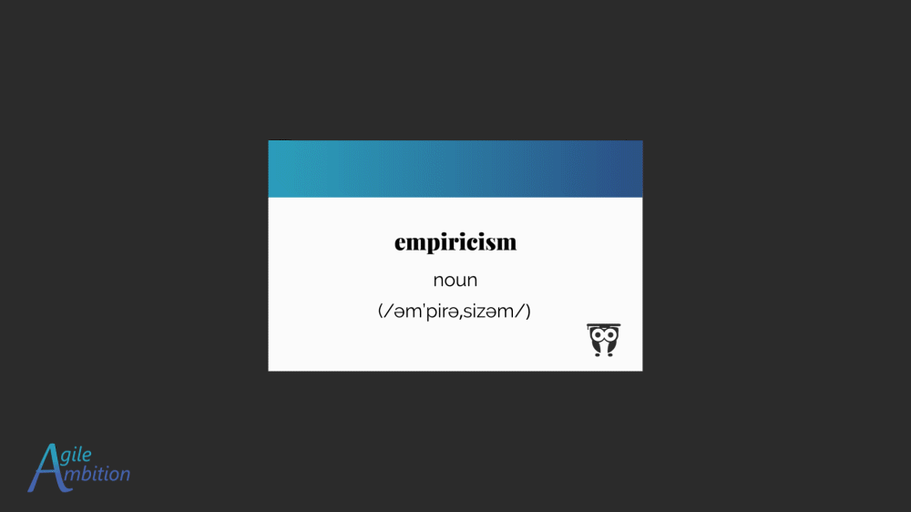 Definition of Empiricism Animated vocabulary card that flips to provide the definition and usage of empiricism